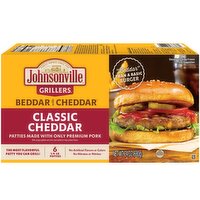 Johnsonville Classic Cheddar Patties, 6 Each, 24 Ounce