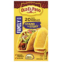 Old El Paso Taco Shells, Stand 'n Stuff, Family Size, 20 Each