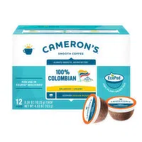 Cameron's Coffee, Smooth, Medium Roast, 100% Colombian, Pods, 12 Each