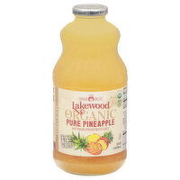 Lakewood Juice, Organic, Pure Pineapple, 32 Fluid ounce