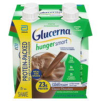 Glucerna Hunger Smart Shakes, Rich Chocolate, Meal Size, 4 Each