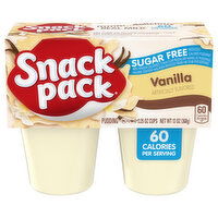 Snack Pack Sugar Free Vanilla Flavored Pudding, 4 Each