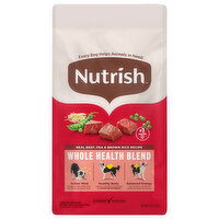Nutrish Natural Adult Whole Health Blend Real Beef, Pea & Brown Rice Recipe Food for Dogs, 6 Pound