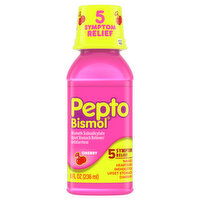 Pepto-Bismol Multi-Symptom Pepto Bismol Liquid, Upset Stomach & Diarrhea Relief, Over-the-Counter Medicine, Cherry, 8 Oz, 8 Ounce