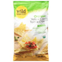 Wild Harvest Tortilla Chips, Organic, Yellow Corn, 9 Ounce