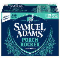Samuel Adams Porch Rocker Lemon Radler Beer, 12 Each