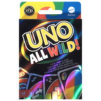 Mattel Card Game, Uno, All Wild, 1 Each