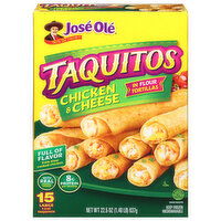 Jose Ole Chicken & Cheese Large Taquitos, 15 Each