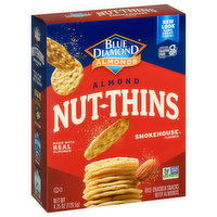 Blue Diamond Almonds Nut-Thins Rice Crackers Snacks, Smokehouse Flavored, 4.25 Ounce