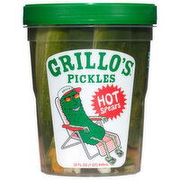 Grillo's Pickles Spears, Hot, 32 Fluid ounce