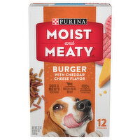 Moist and Meaty Dog Food, Burger with Cheddar Cheese Flavor, 12 Each