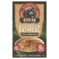 Kodiak Oatmeal, Protein Packed, Maple Brown Sugar, 6 Each