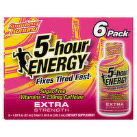 5-Hour Energy Extra Strength Strawberry Banana Energy Shot, 6 Each