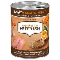 Rachael Ray Nutrish Food for Dogs, Natural, Weight Management, Premium Pate, Real Turkey & Pumpkin Recipe, Adult, 13 Ounce