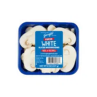 Giorgio Fresh White Sliced Mushrooms, 8 Ounce