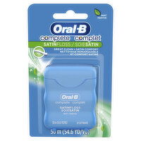 Oral-B Satin Complete Mint SatinFloss, Dental Floss, Comfort Grip, 50m, 54.6 Each