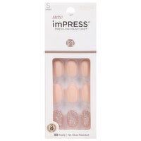 imPress Press-On Manicure Nails, Evanesce, Short, 30 Each