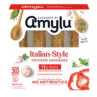 Amylu Foods Italian Chicken Sausages, 12 Ounce