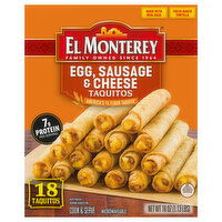 El Monterey Taquitos, Egg, Sausage & Cheese, 18 Ounce