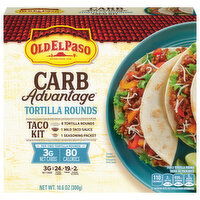 Old El Paso Carb Advantage Taco Kit Round Tortilla, 10.6 Ounce