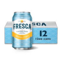 Fresca Grapefruit Citrus Sparkling Soda Water, 12 Each