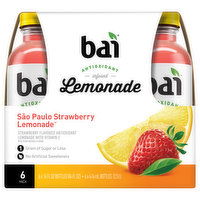 Bai Lemonade, Antioxidant Infused, Sao Paulo Strawberry, 6 Pack, 6 Each