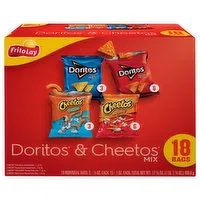 Frito Lay Snacks, Doritos & Cheetos Mix, 18 Each