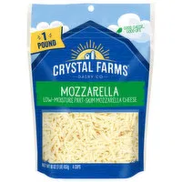 Crystal Farms Cheese, Part-Skim, Low-Moisture, Mozzarella, 16 Ounce