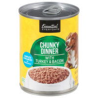 Essential Everyday Dog Food, Chunky Diner, with Turkey & Bacon, 13.2 Ounce