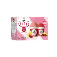 Lindy's Italian Ice, Strawberry Lemon & Raspberry Lemon, 6 Cups, 36 Fluid ounce