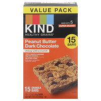 Kind Healthy Grains Granola Bars, Peanut Butter Dark Chocolate, Value Pack, 15 Each