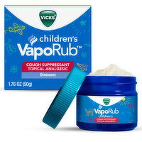 Vicks Vaporizing Decongestant Children's VapoRub, Topical Chest Rub & Cough Suppressant, Over-the-Counter Medicine, 1.76 Ounce