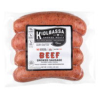 Kiolbassa Sausage, Beef, Smoked, 13 Ounce