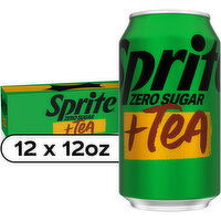 Sprite + Tea, Lemon-Lime And Tea Flavored Soda, 12 Fluid ounce