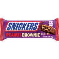 Snickers SNICKERS Peanut Brownie Squares Candy Chocolate Bar, Full Size, 1.2 oz, 1.2 Ounce