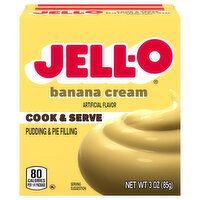 Jell-O Banana Cream Pudding & Pie Filling Mix, 3 Ounce