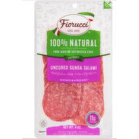 Fiorucci All Natural Genoa Salami Sliced, 4 Ounce