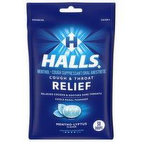 Halls Relief Cough & Throat Relief, Mentho-Lyptus Flavor, 30 Each