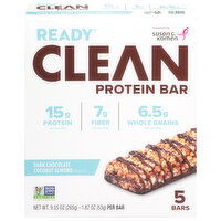 Ready Clean Protein Bar, Dark Chocolate Coconut Almond Flavored, 5 Each