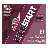 Mountain Dew KickStart Juice Drink, Black Cherry Flavored, 6 Each