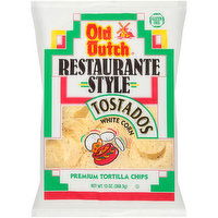 Old Dutch Restaurante Style White Corn Tostados Premium Tortilla Chips, 13 Ounce