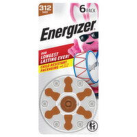 Energizer Size 312 Batteries, 6 Each