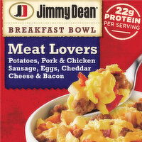 Jimmy Dean Breakfast Bowl Meat Lovers, Frozen, 7 Ounce