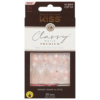 Kiss Nails, Classy, Premium, Medium, 30 Each