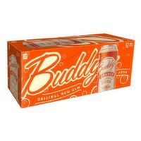 Buddy's Soda Orange Soda, 12 Pack Cans, 16 Fluid ounce