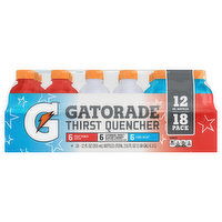 Gatorade Thirst Quencher, Fruit Punch/Glacier Cherry/Cool Blue, 18 Pack, 12 Each