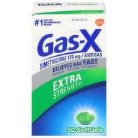 Gas-X Antigas, Extra Strength, 125 mg, Softgels, 50 Each