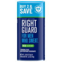 Right Guard Invisible Solid Fresh Antiperspirant/Deodorant, 2 Each