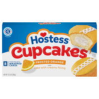 Hostess Cupcakes, with Creamy Filling, Orange, 8 Each