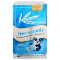 Bim Bam Boo Free & Gentle Bath Tissue, Mega Roll, 2 Ply, 12 Each